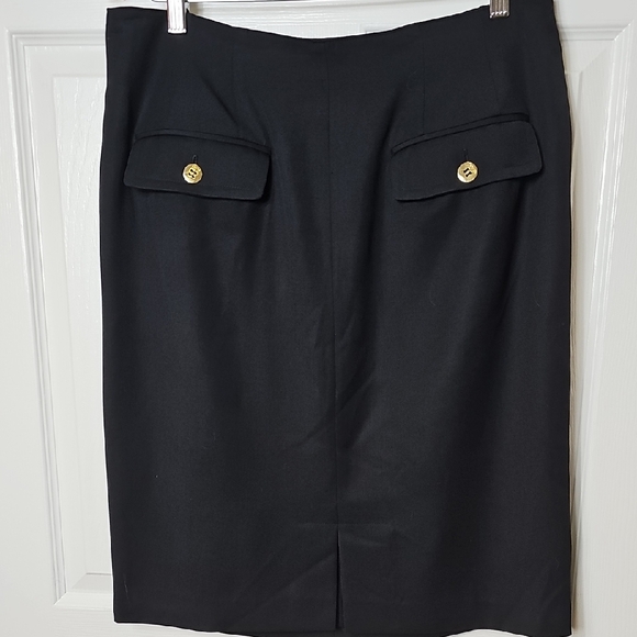 Celine Wool Skirt with Gold Buttons - Picture 2 of 13